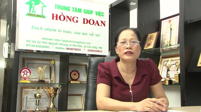 Cô Nguyễn Thị Hồng Doan - Giám đốc Trung tâm Giúp việc Hồng Doan 